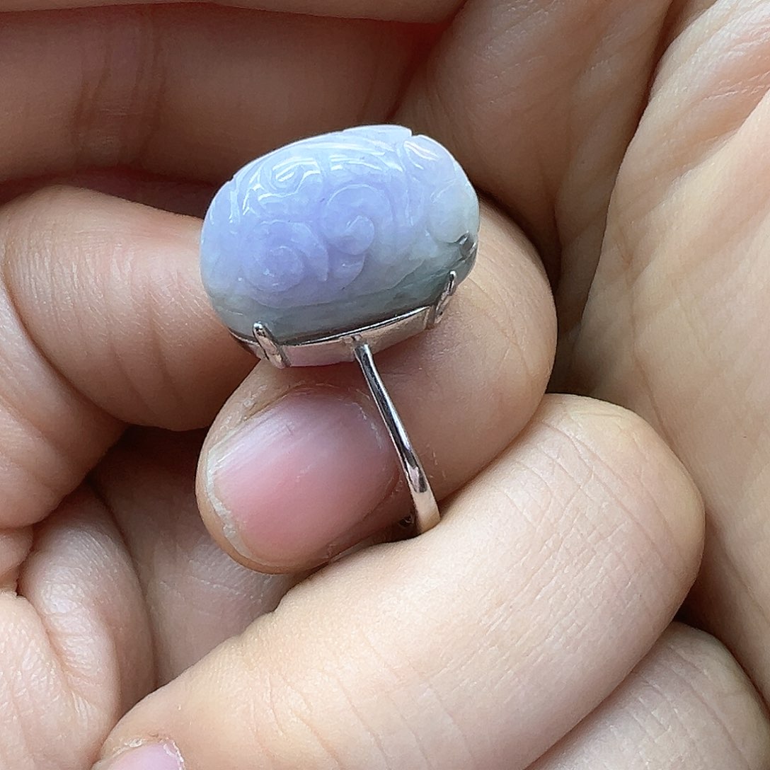 翡翠戒指未镶嵌萱*?