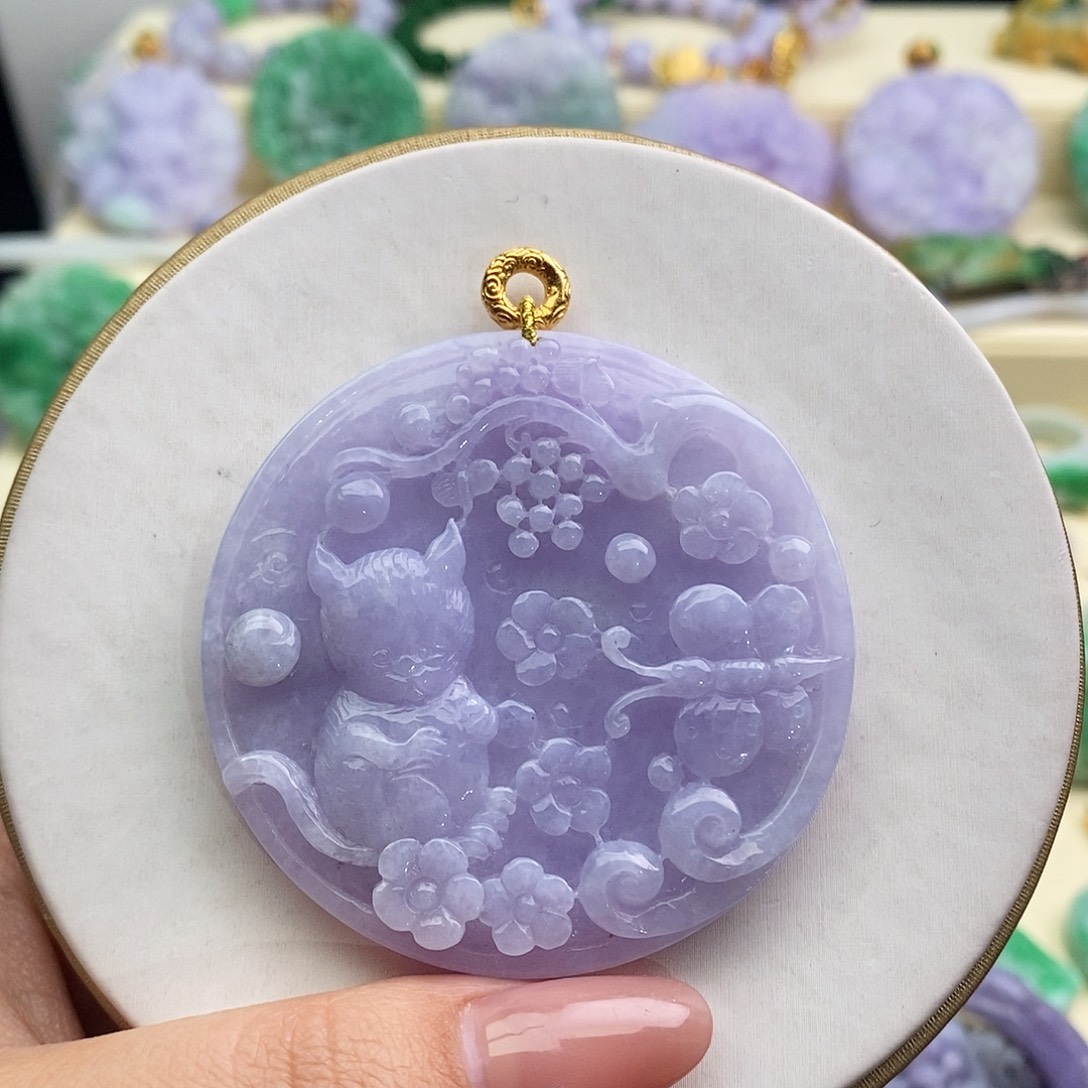 用***5翡翠未镶嵌吊坠(赠链)