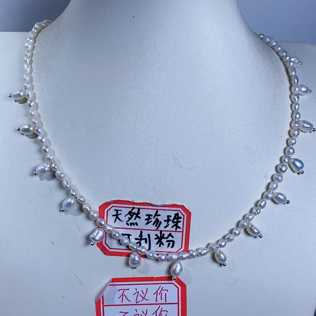 淡水珍珠颈饰银S925镶嵌