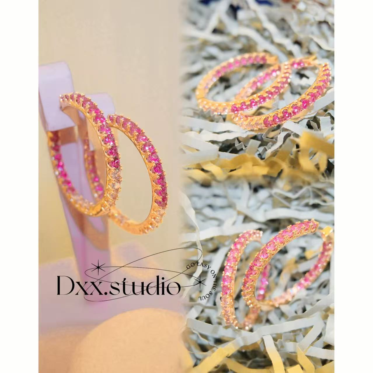 铜合金锆石耳饰 小众设计百搭ins耳饰51655