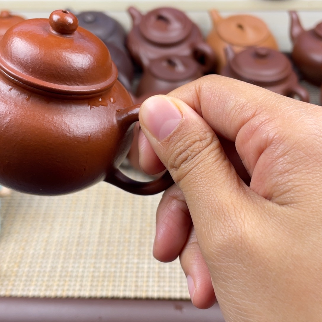 天***淡紫砂茶壶宜兴紫砂