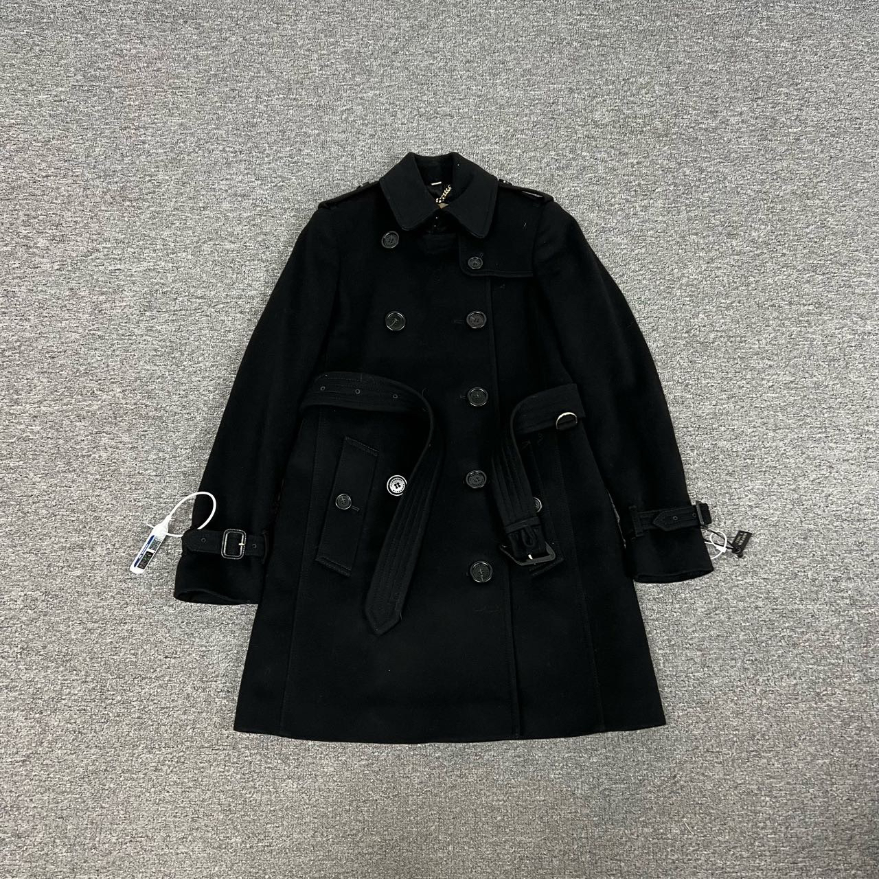 99新 AMIPARIS Burberry 黑色大衣 uk4