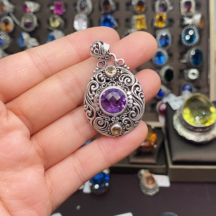 花***夏吊坠925银琉璃豆豆