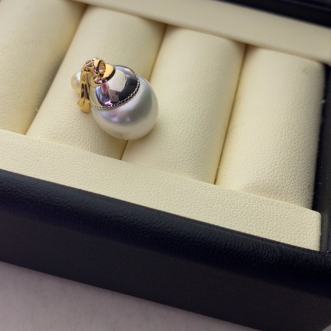 吊坠(不含链)海水珍珠银S925镶嵌