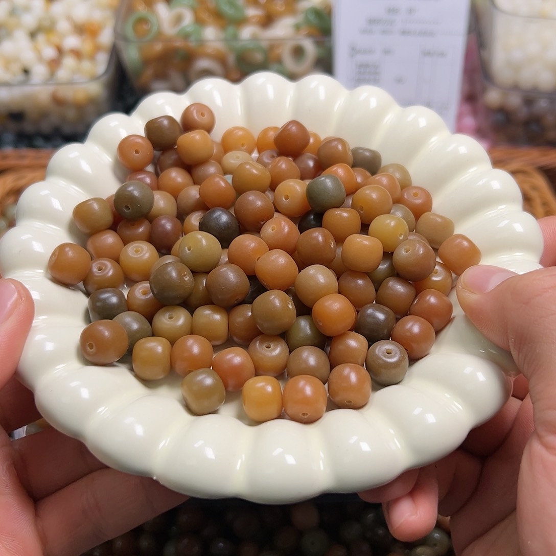 菩提根/象牙果吊坠卡11老型桶珠100颗