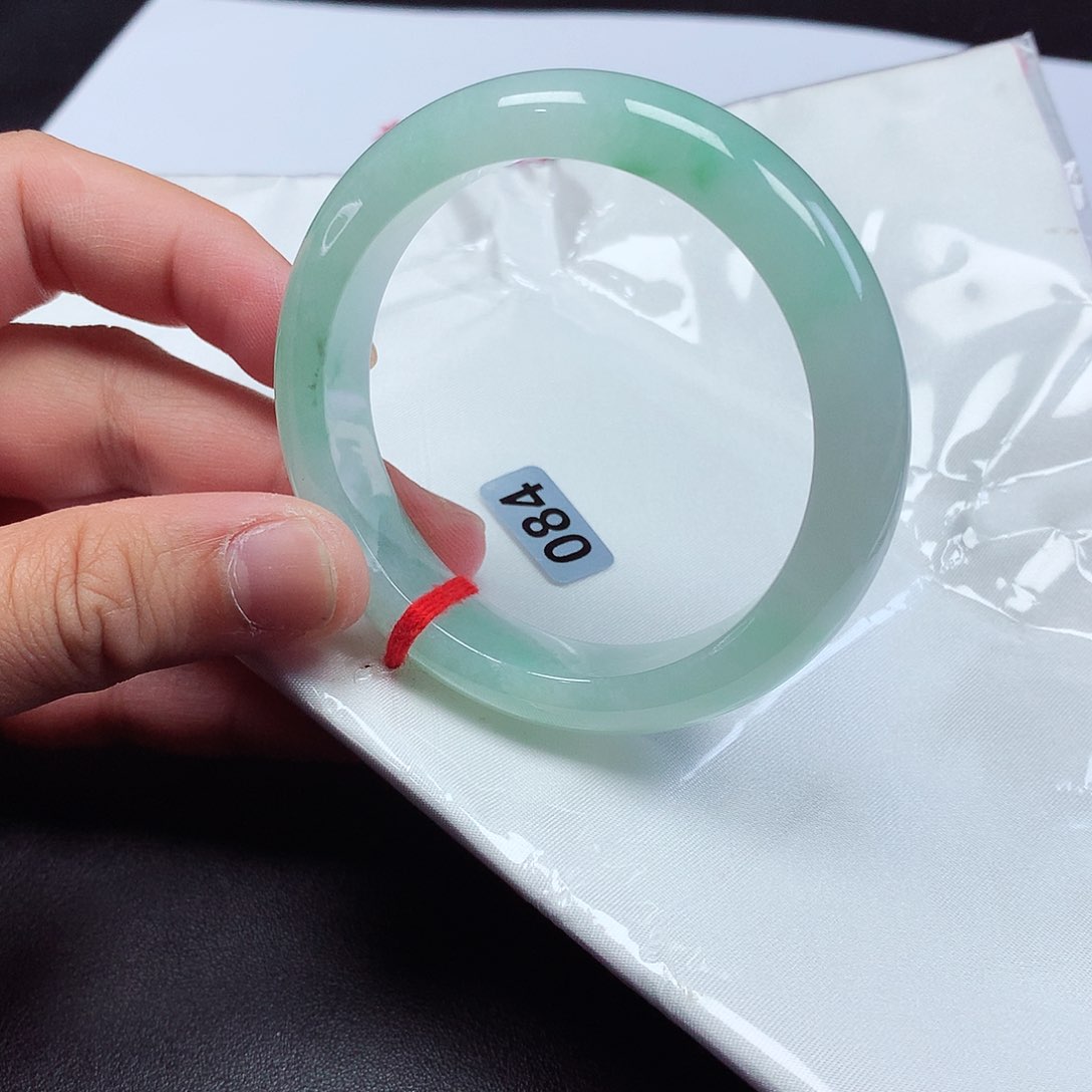 翡翠未镶嵌手镯55正圈