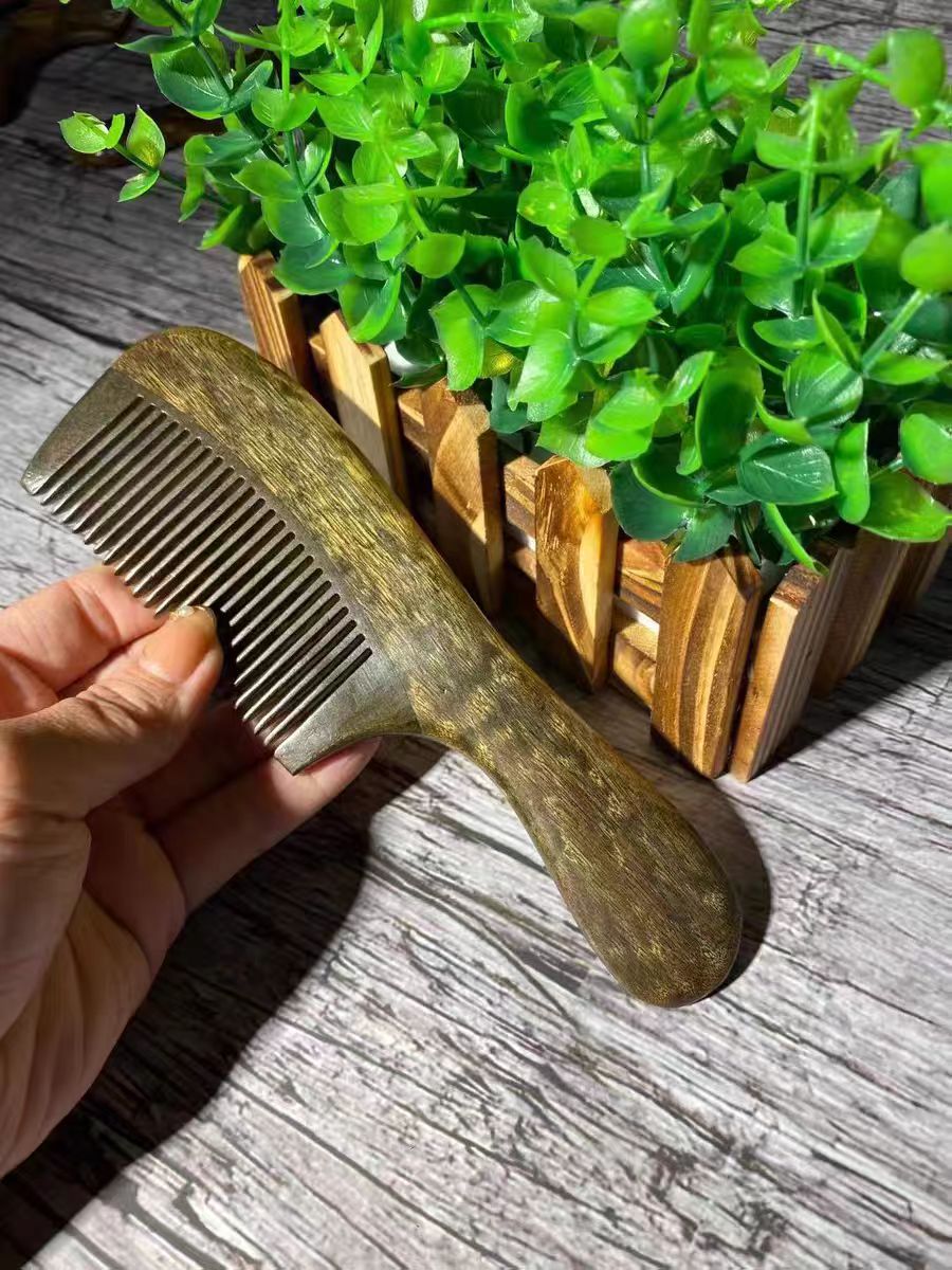 阴沉木梳女士发梳带礼盒包装可作按摩梳