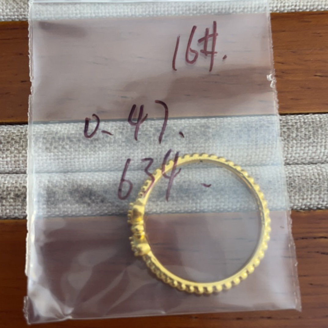 克重0.47 16号 小金蝴蝶6D戒指 足金999