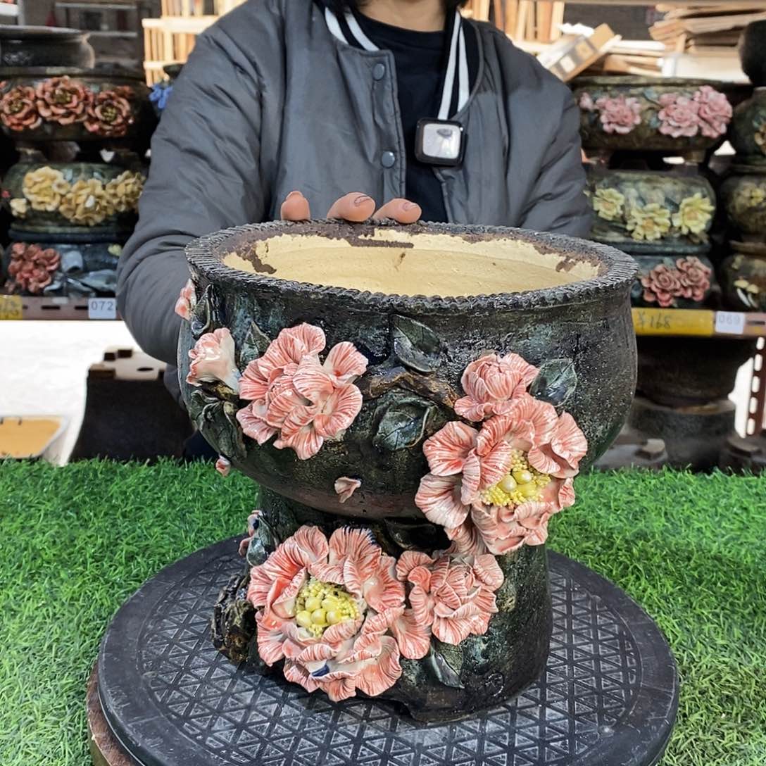 红陶青藤花器多肉花盆