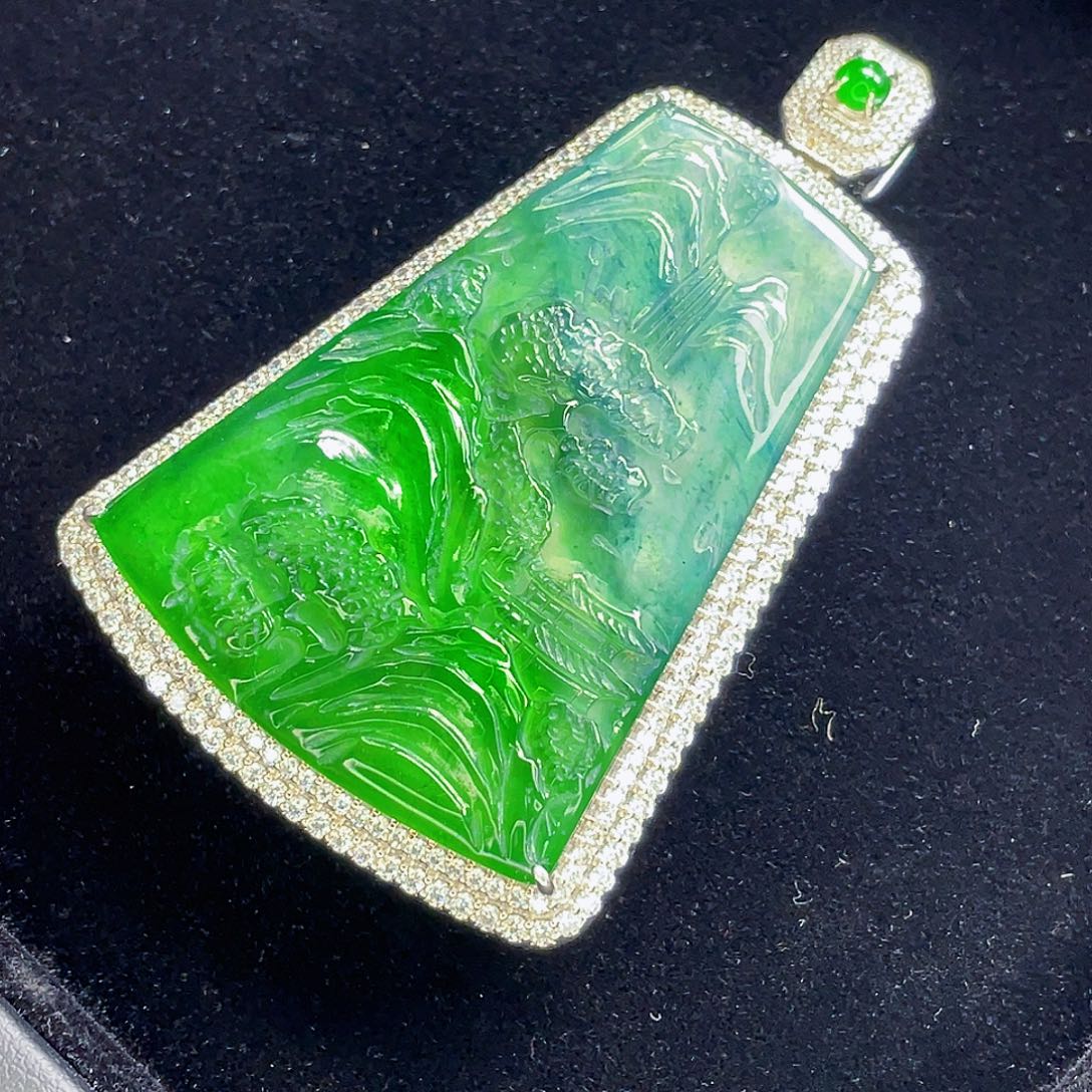 翡翠未镶嵌吊坠(不含链)