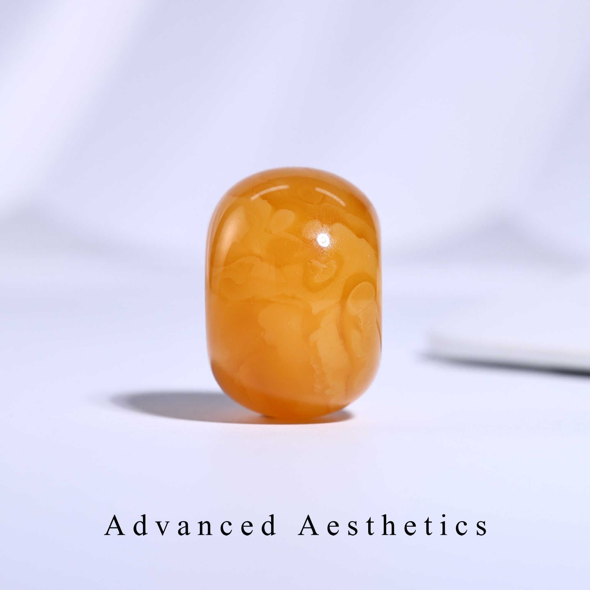 【美蜡颜究所】圆润厚实简约焦皮鸡油红天然蜜蜡平安扣吊坠AE100