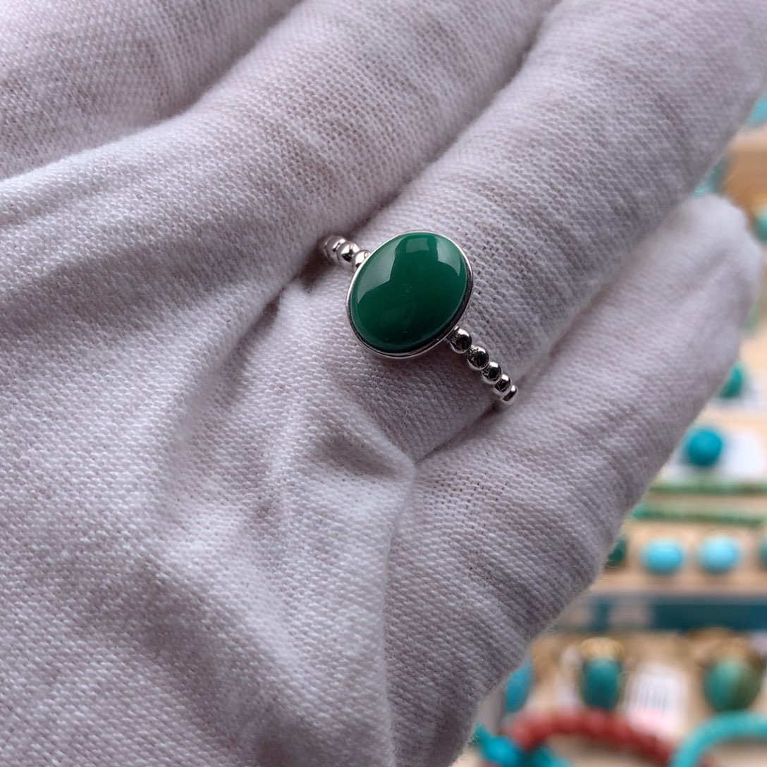 绿松石珠宝奇石银S925镶嵌