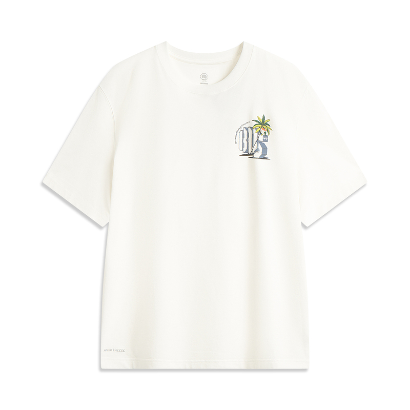 李宁反伍BADFIVE男子冰感舒适吸湿排汗短袖文化衫AHSV207-1