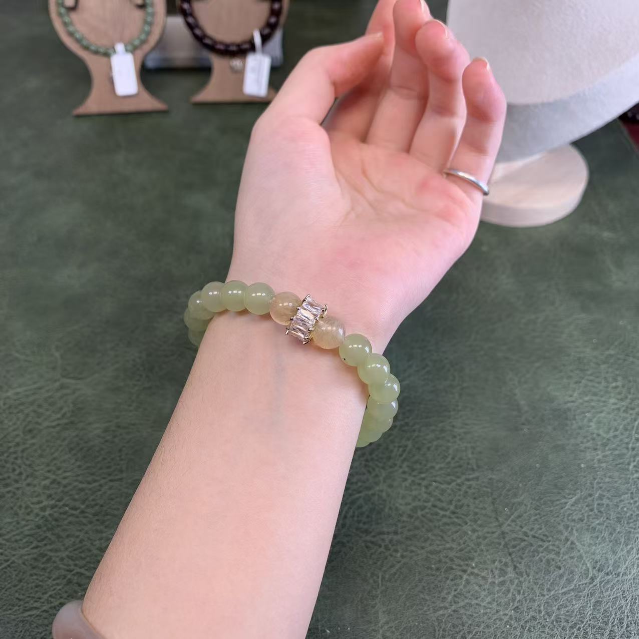 【欢姐专属】和田玉配水晶单圈手串（多样性发货）MK1017