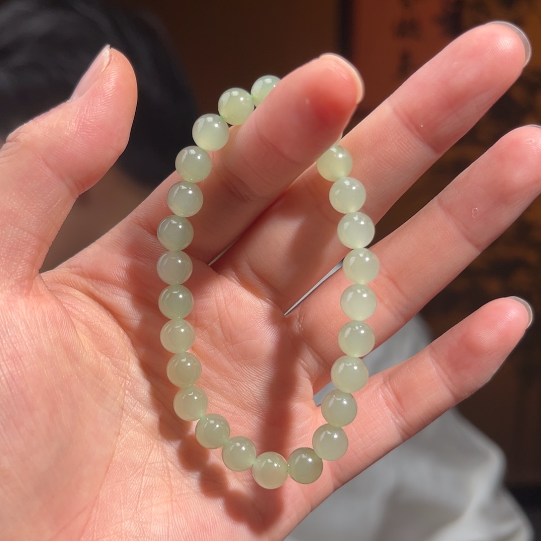 手串未镶嵌和田玉晴水7mm150