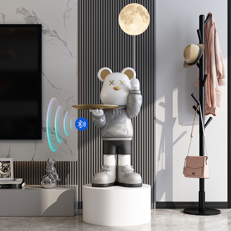 MSKA暴力熊落地摆件月球灯大号落地摆件电视柜旁家居装饰乔迁礼品