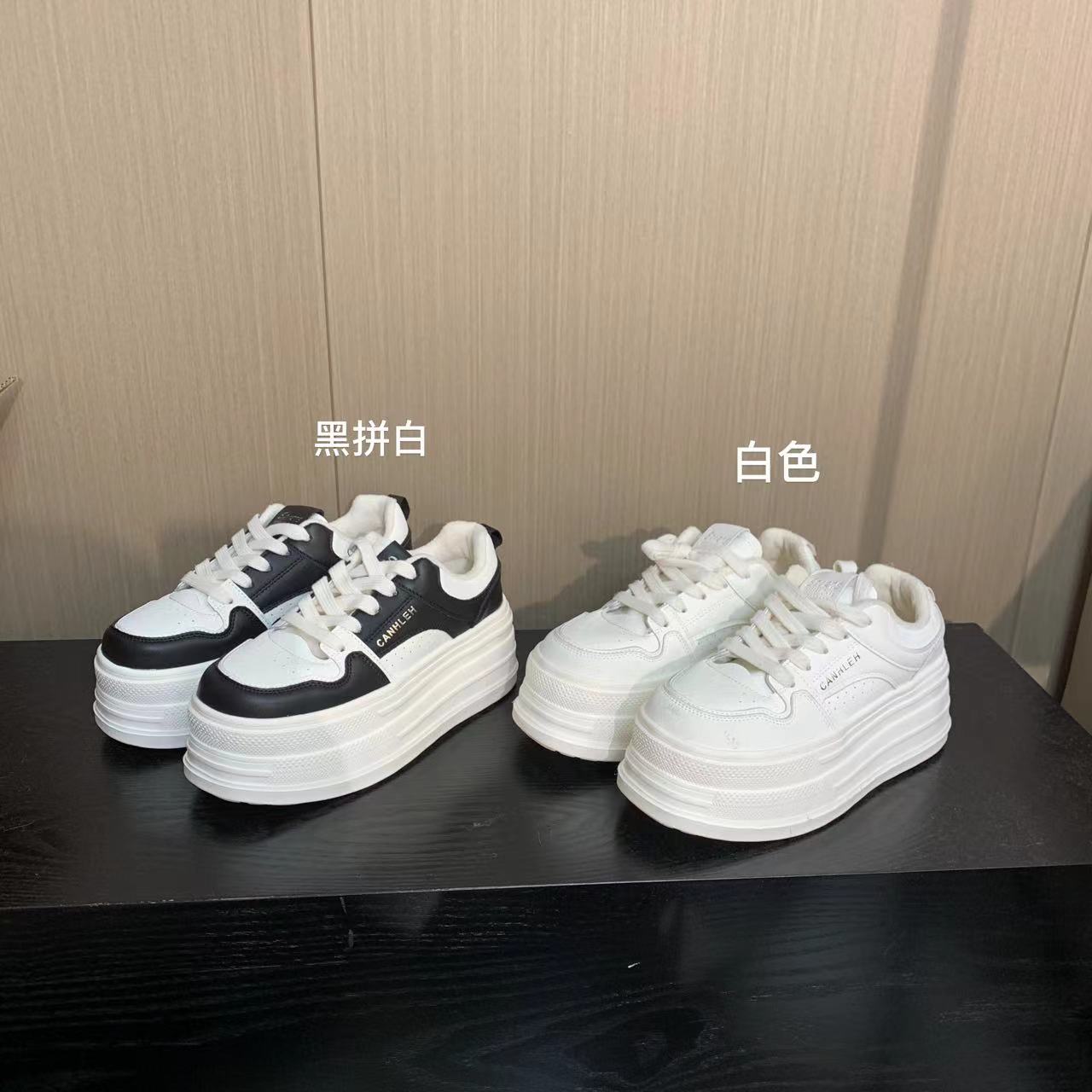 DACPAN- 冬季加绒厚底小白鞋 跟7 2025/盼•PP 5521