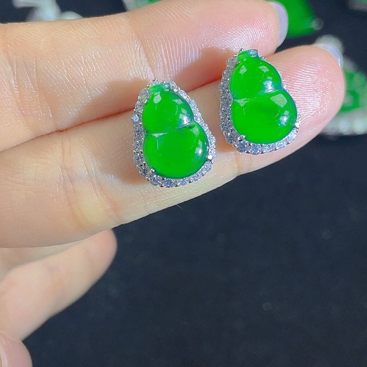 翡翠银S925镶嵌吊坠(不含链)