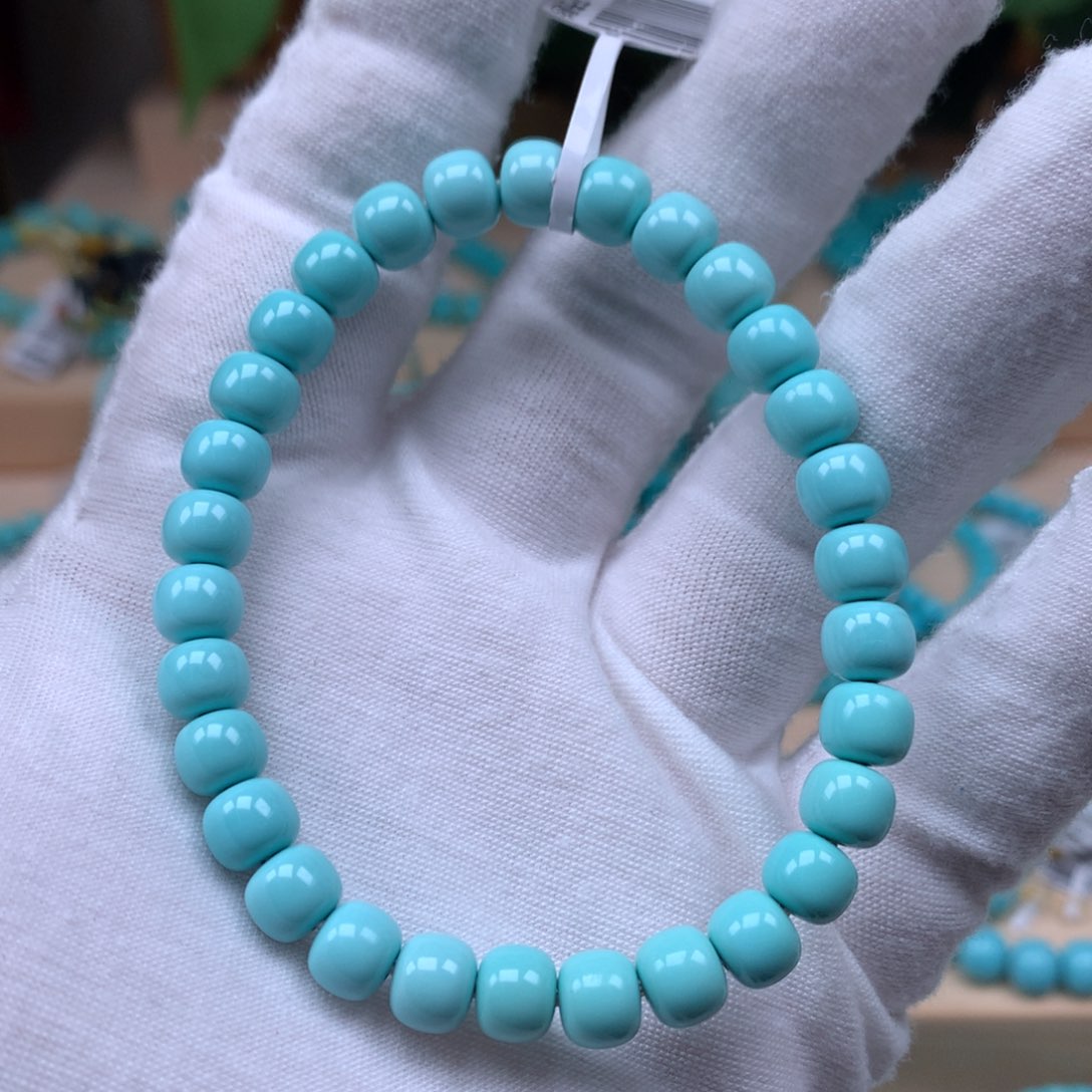 绿松石精品手串未镶嵌