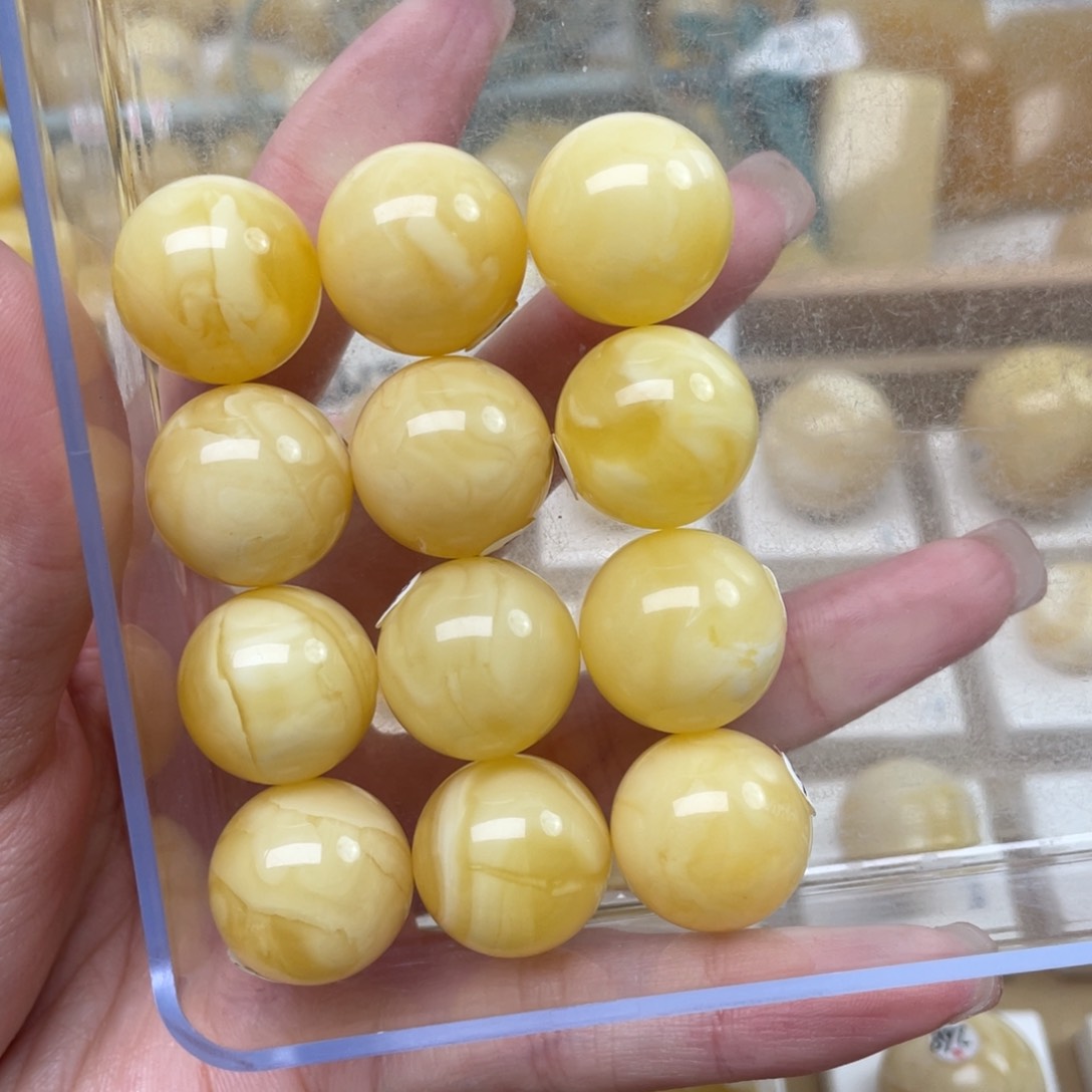 蜜蜡裸石未镶嵌环**界17+蜜蜡手串
