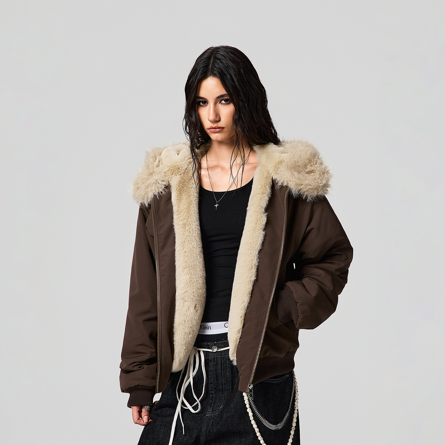 【Achock官方店】复古加绒内里冬季保暖加厚工装毛茸茸连帽外套男