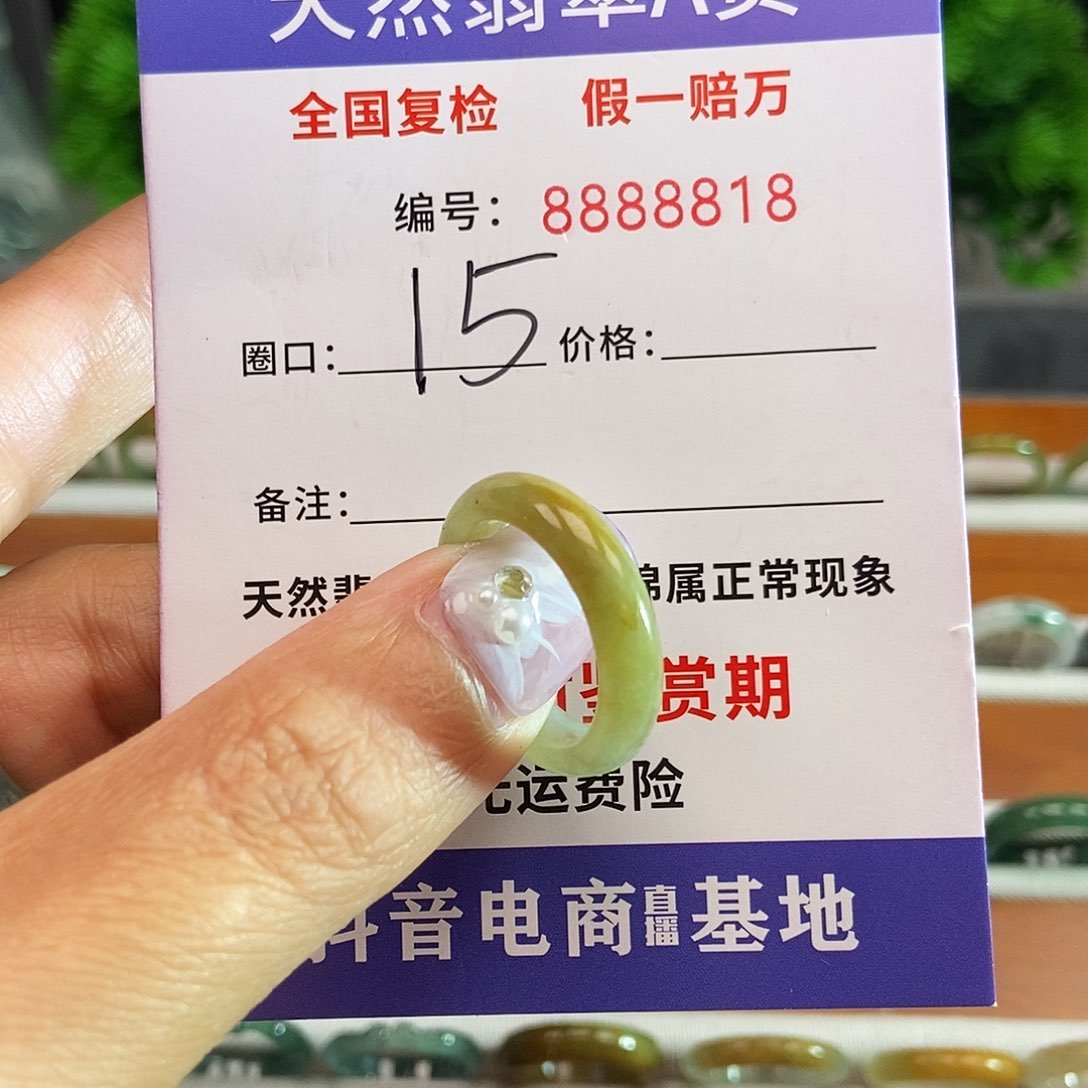 翡翠戒圈未镶嵌8818.......