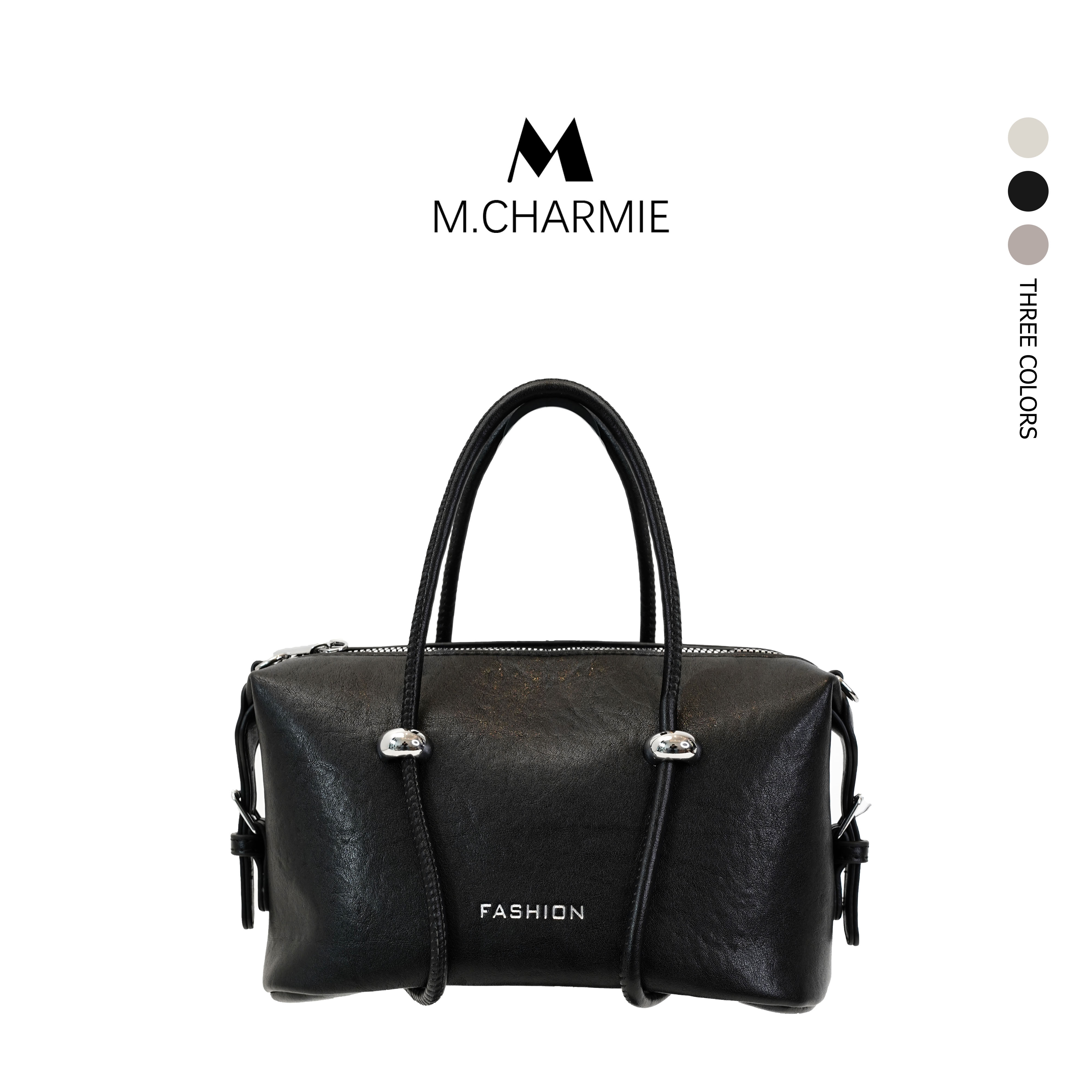 M.CHARMIE 2025新款轻奢时尚百搭包包 黑色 k23TK001-1