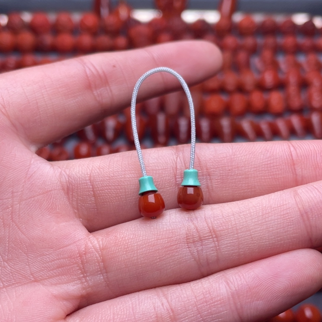 年***P南红玛瑙未镶嵌其他W5➕瓦西柿子红弟子珠