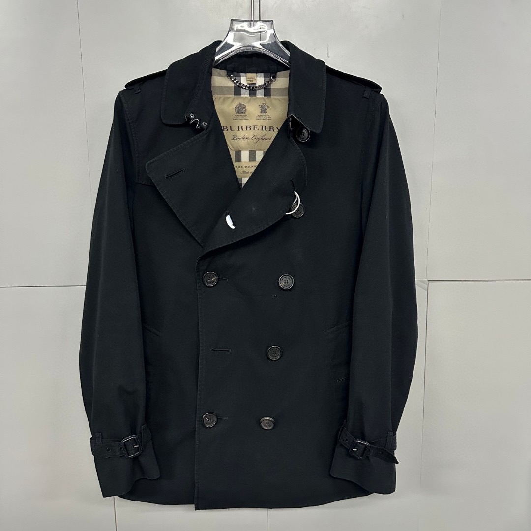 99新 BURBERRY/博柏利 经典短款双排扣风衣外套48码D19897