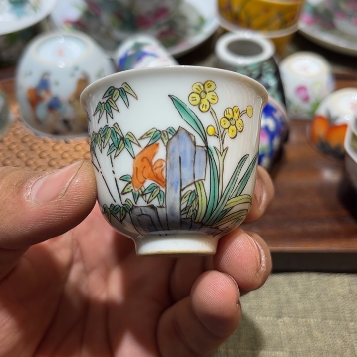 纯手绘精品盖碗杯