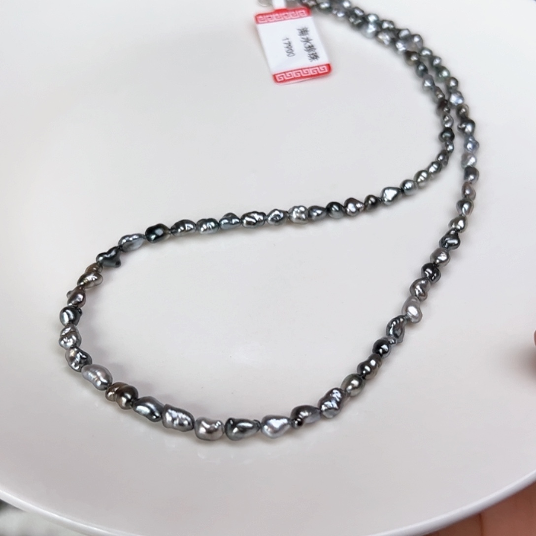 海水珍珠银S925镶嵌颈饰