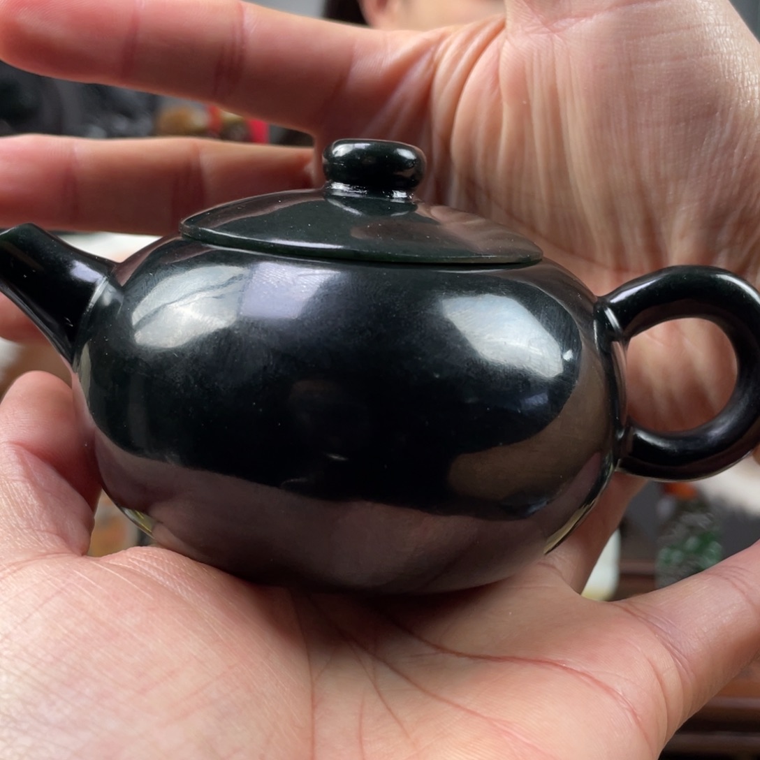 未镶嵌和田玉摆件和田玉茶壶未镶嵌