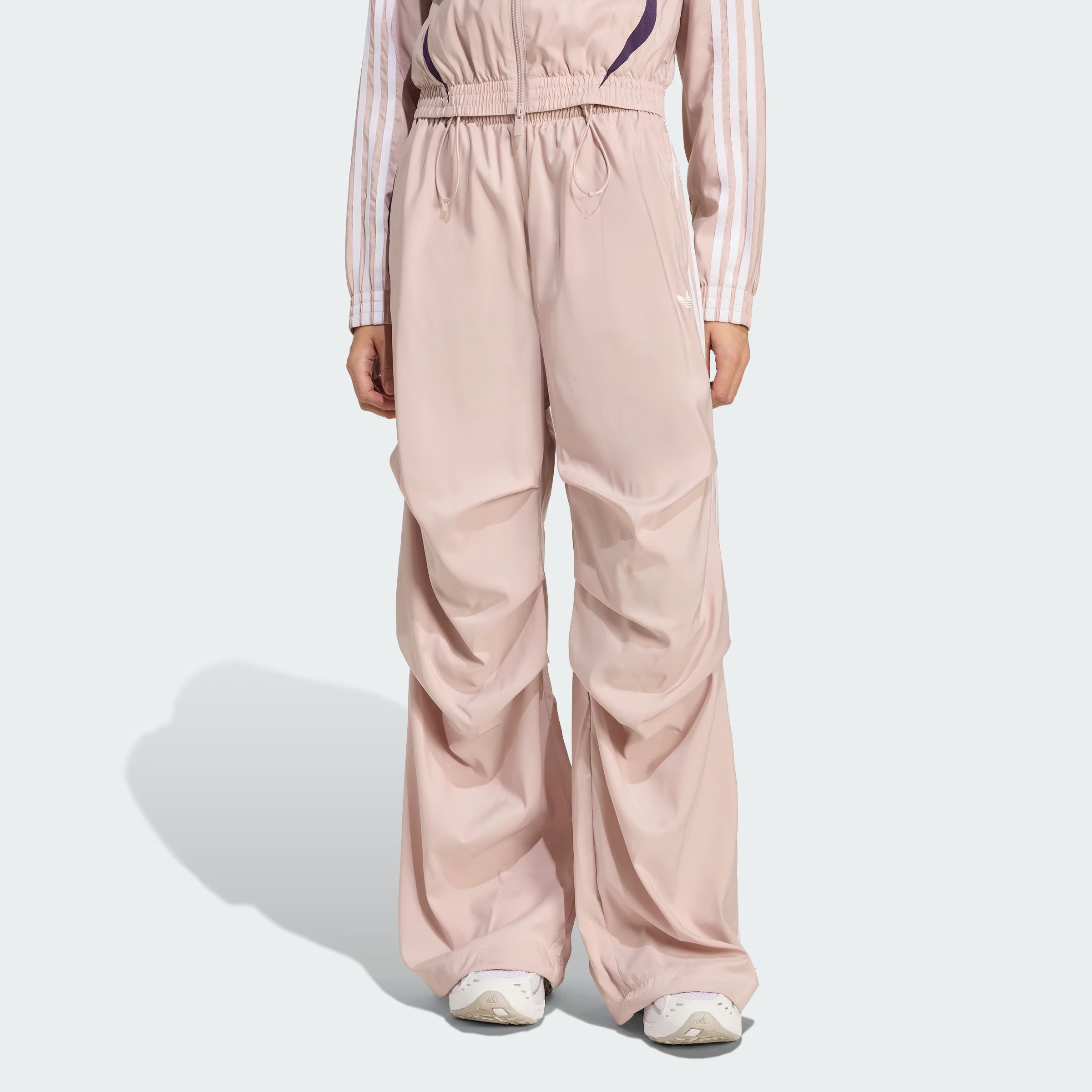adidas/阿迪达斯琥珀流光风女子褶皱宽松弹力运动长裤KE9791