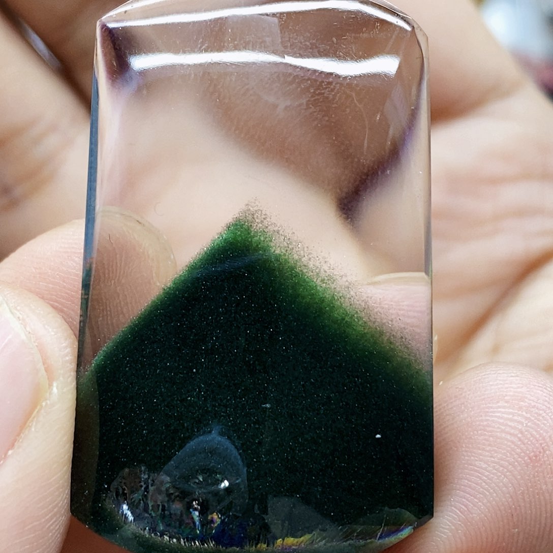 水晶吊坠银S925镶嵌吊坠