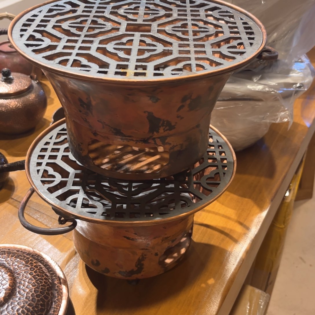 潜***࿐24大炉子手工锻打工艺提梁