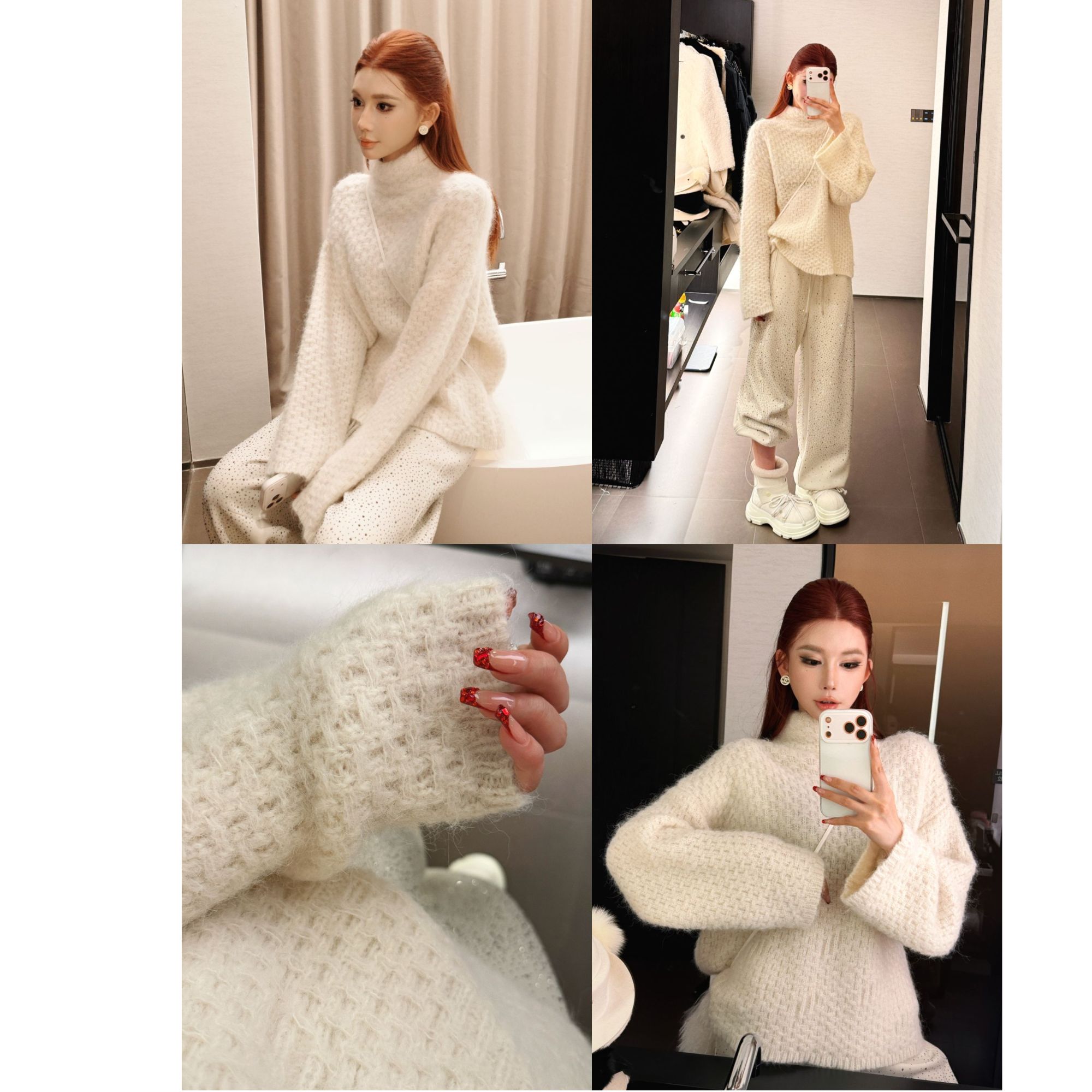 婉君Y【韩代小毛衣】“45羊驼绒+18羊毛”高领锁温毛衣LWJ25D4M4045