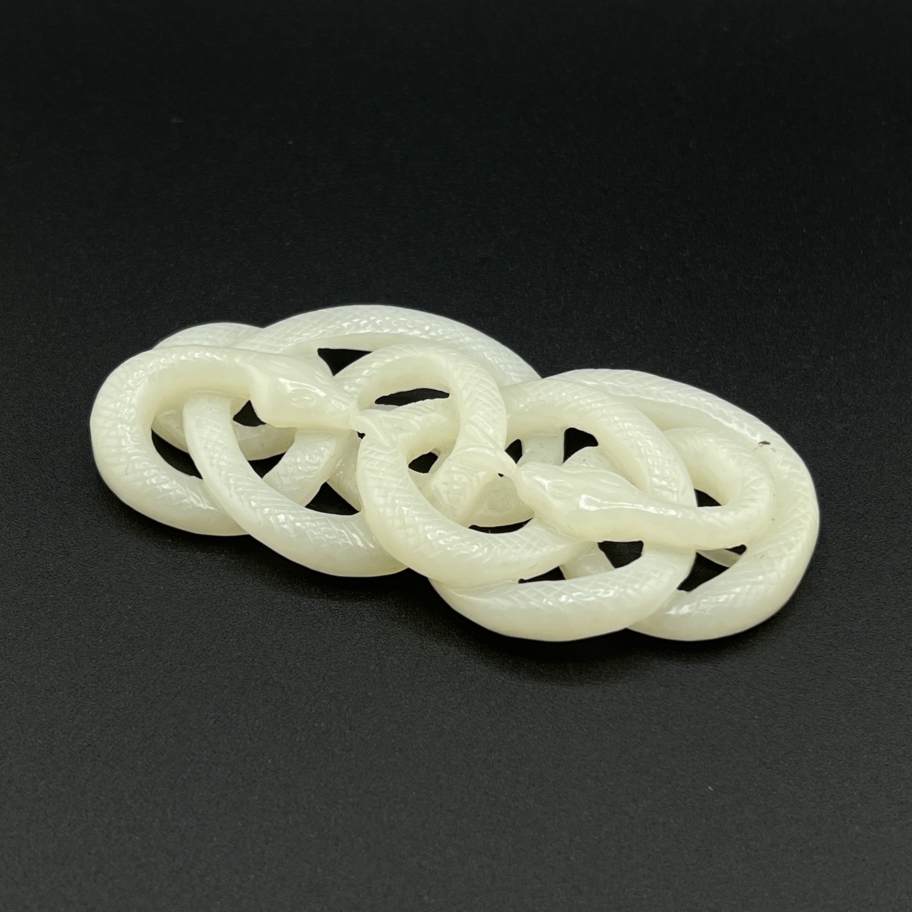 "民国和田玉巳蛇佩/ DL034937/ 古玩/收藏/德州文物"