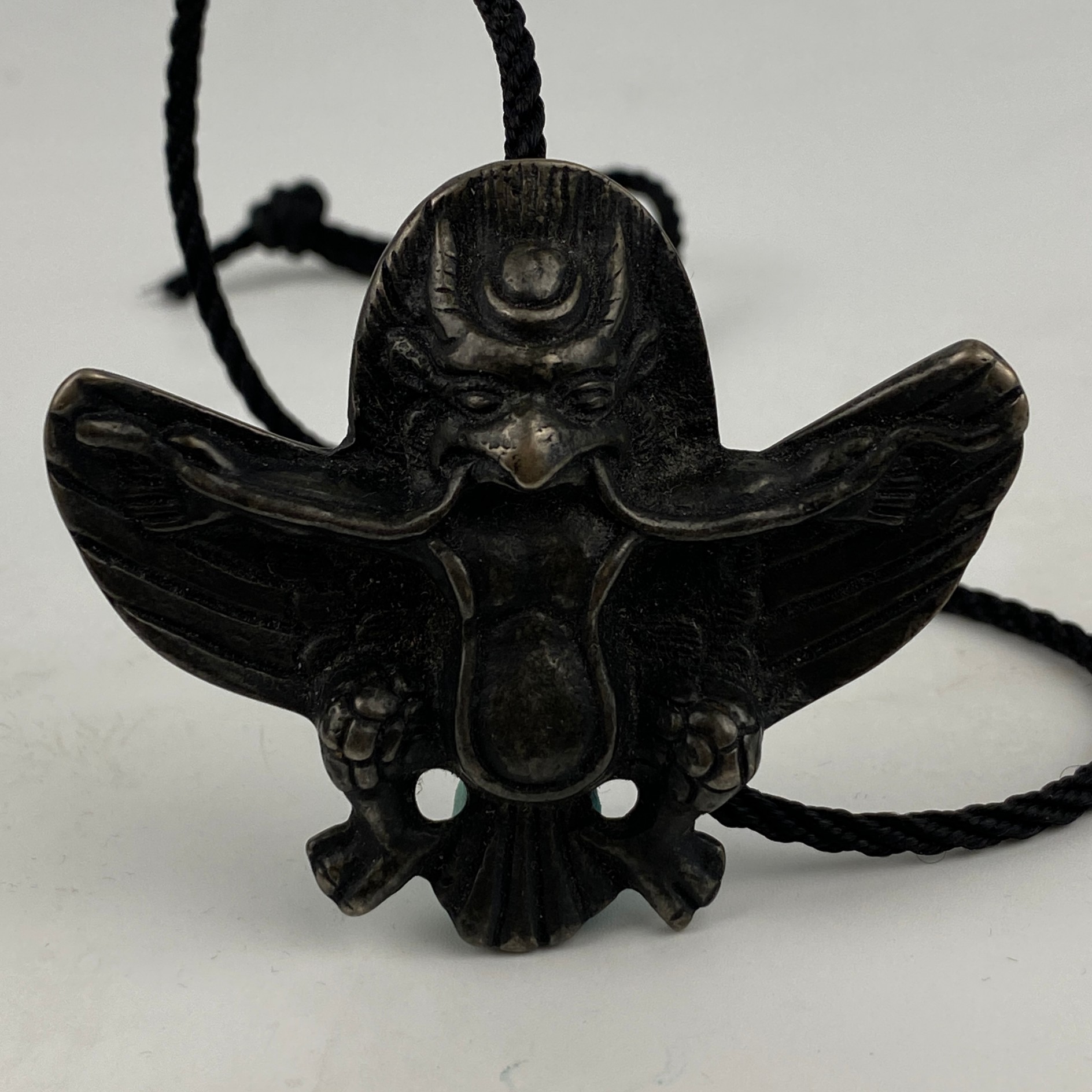 清代·托甲金翅大鹏迦楼罗挂件59.8mm*69.7mm 64g·ZBM25110420