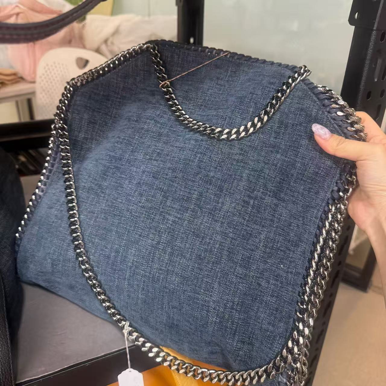 95新 YSL/圣罗兰 stella牛仔托特/二奢包包