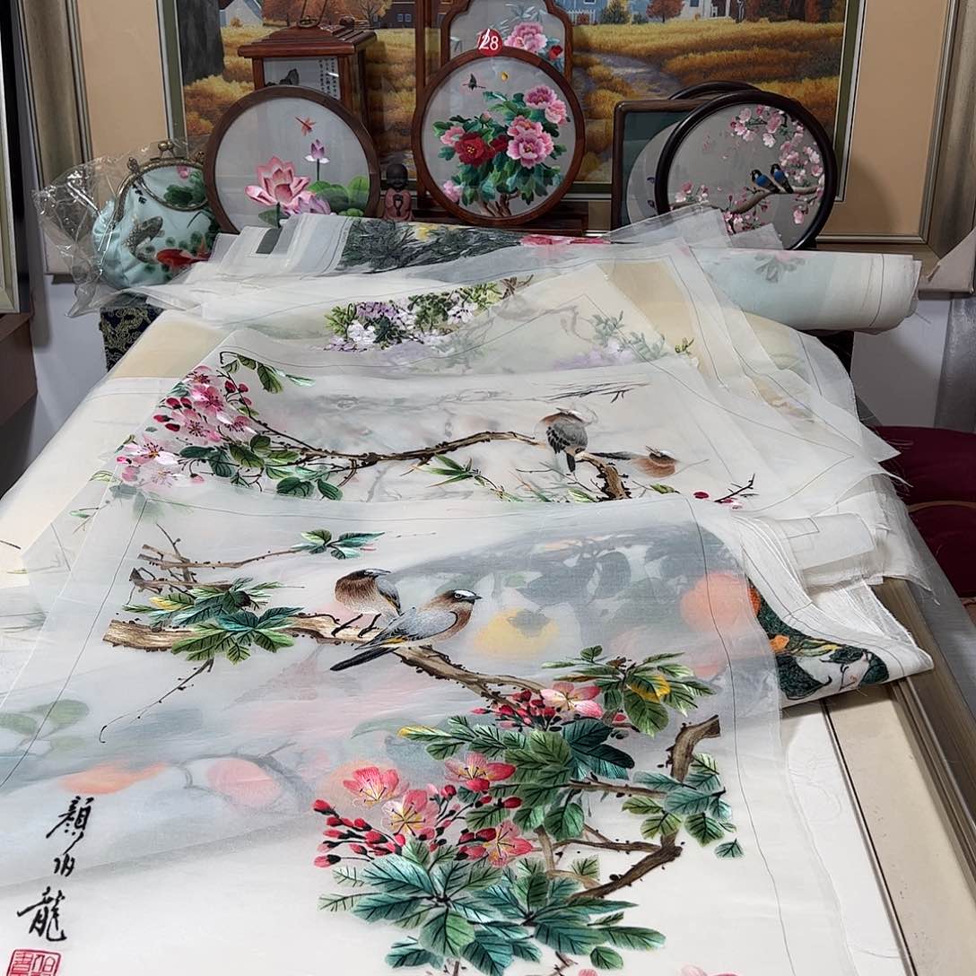 刺绣纯手工刺绣画