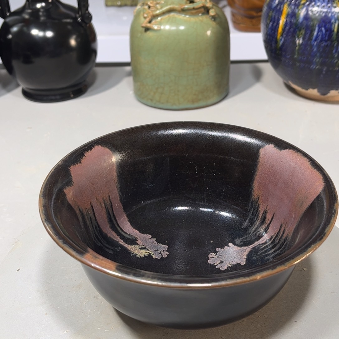 瓶黑唐钧窑碗品相完美