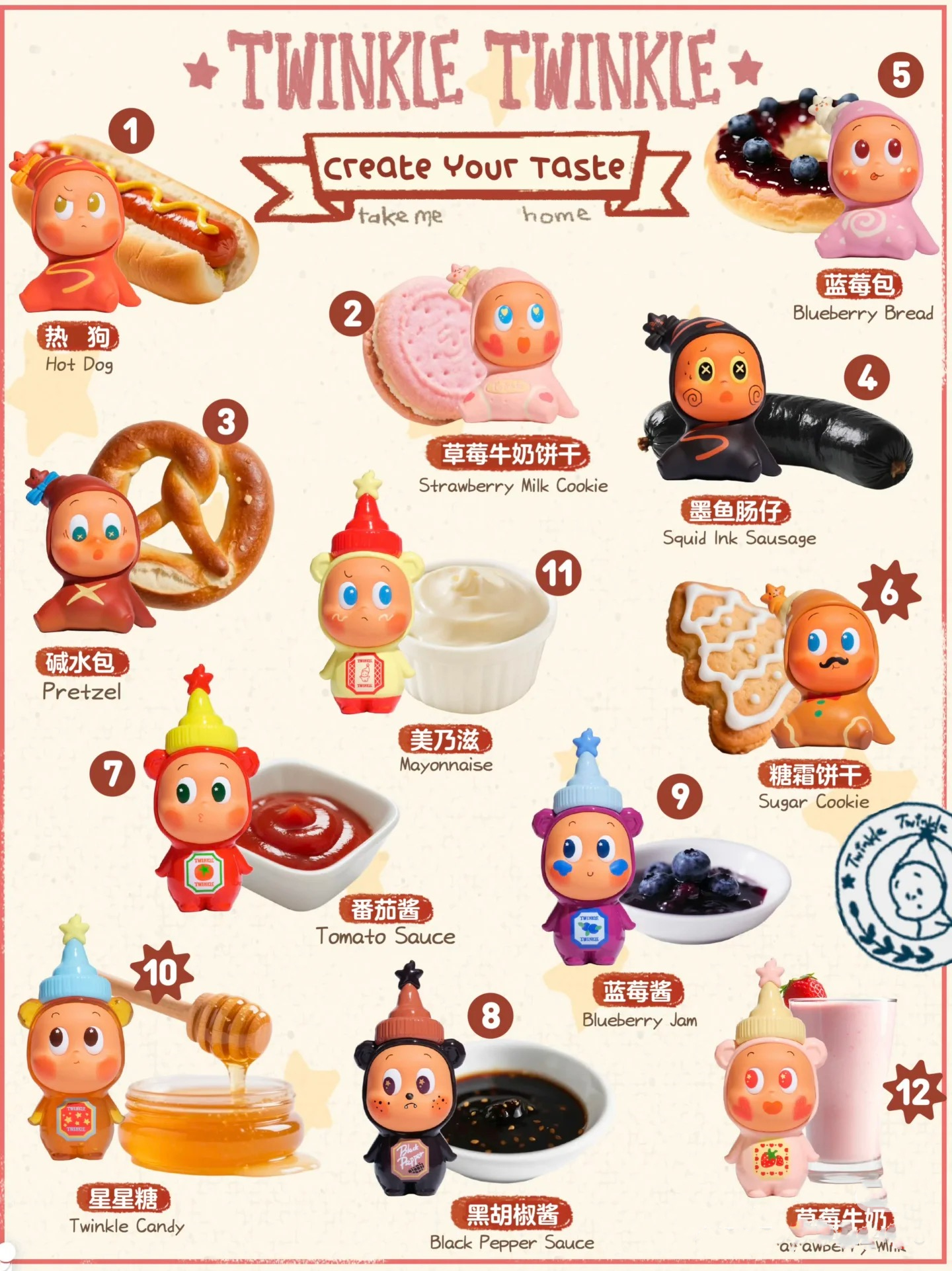 [直播代拆]B款星星人随心配系列Twinkle盲盒摆件手办潮玩礼物