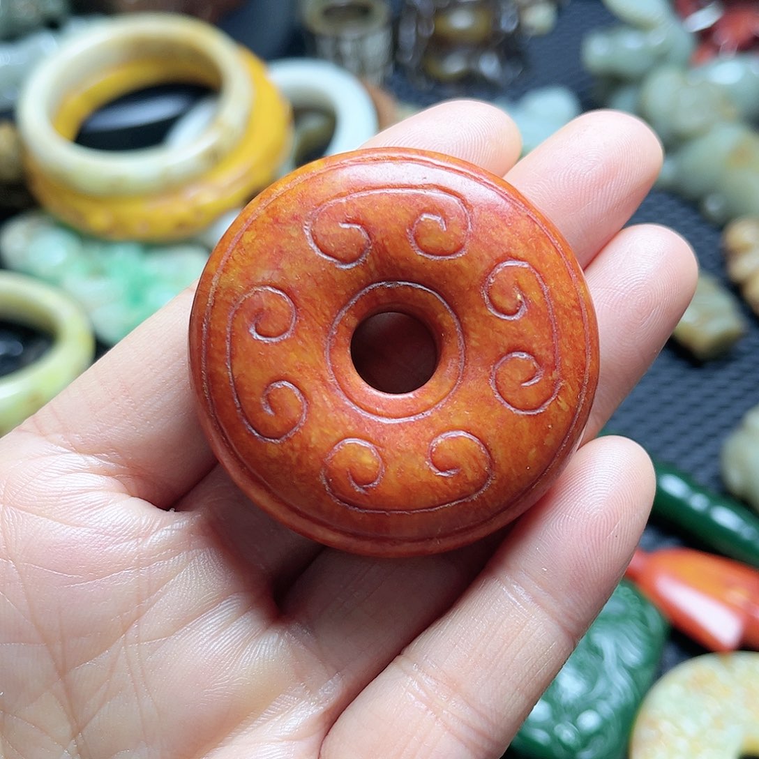 白玉菩提吊坠摆件