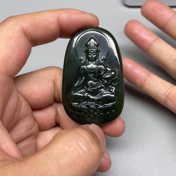 和田玉吊坠(不含链)未镶嵌龙****^