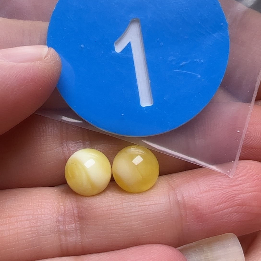 蜜蜡未镶嵌珠宝奇石8.7mm花粉