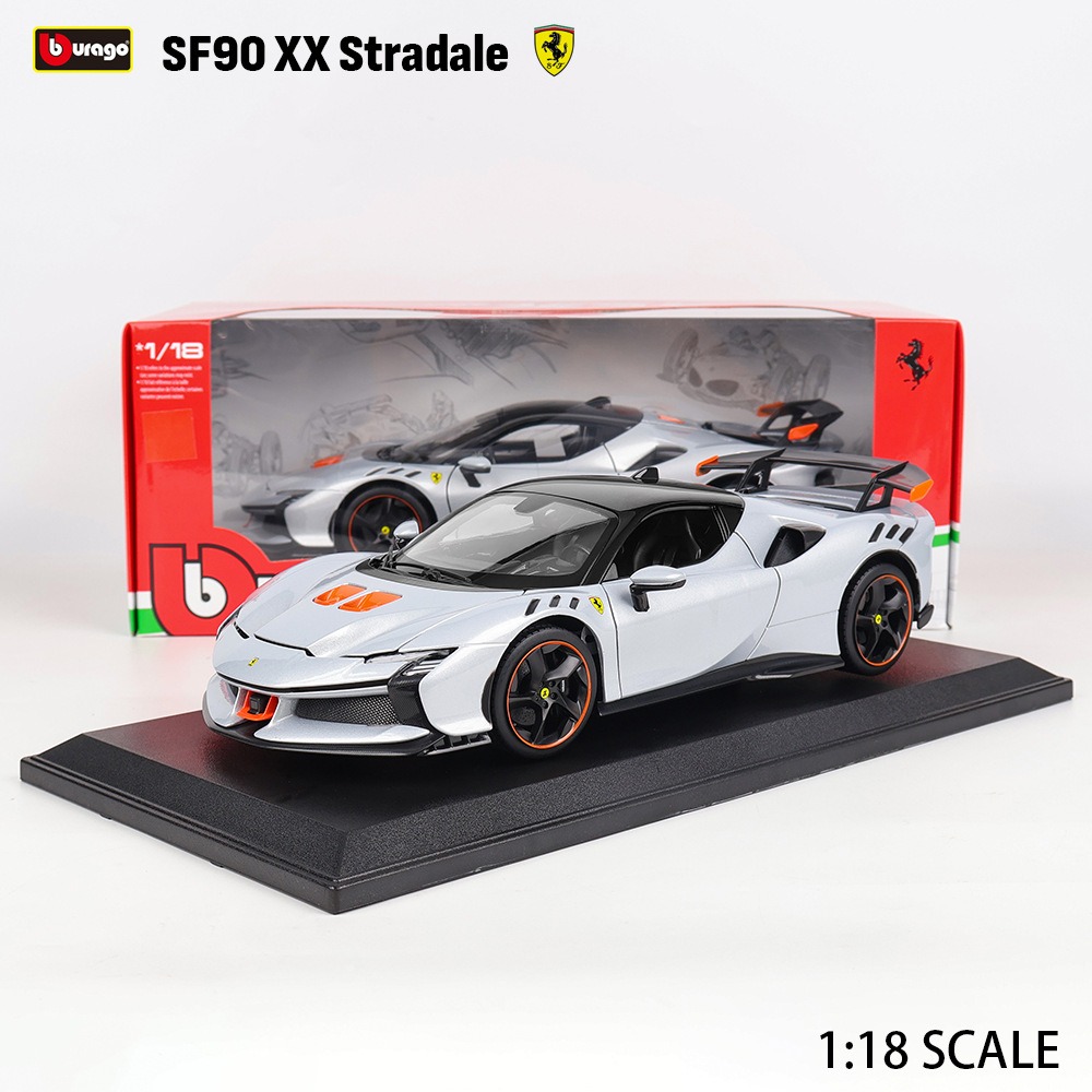比美高1:18法拉利SF90 XX模型仿真合金汽车超跑正版收藏车模