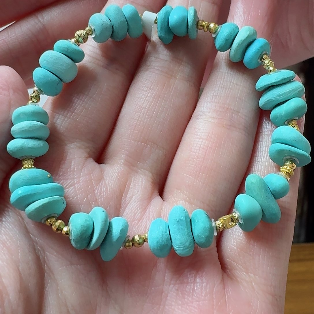 绿松石珠宝奇石18K金镶嵌