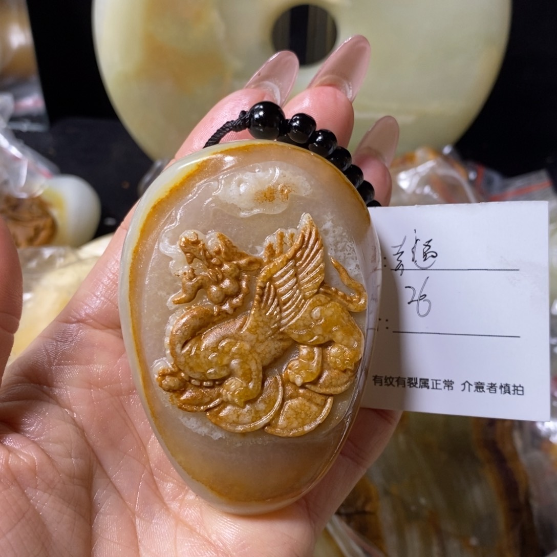 石材?****?古青石手把件