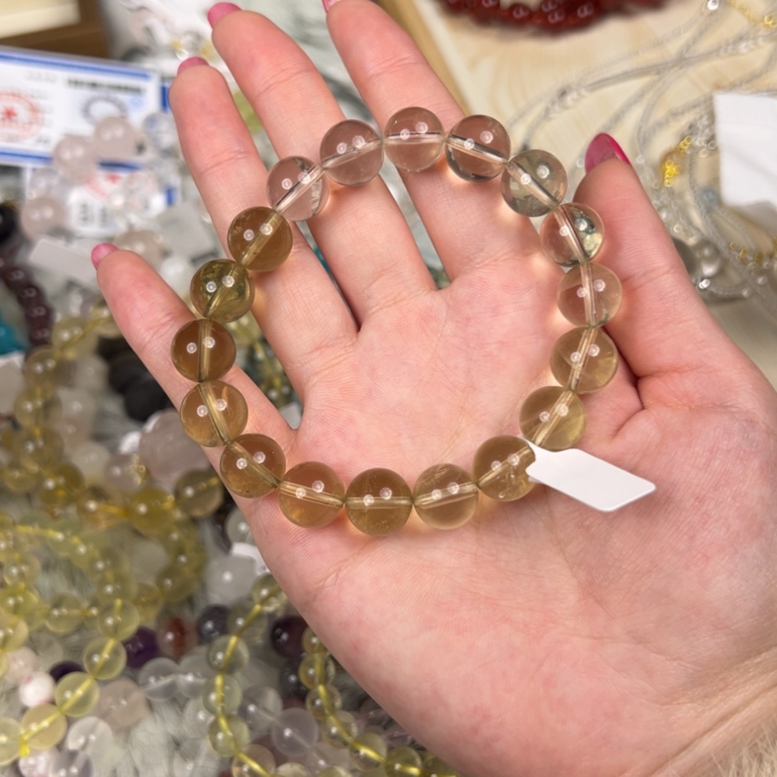 水晶未镶嵌手链渐变黄水