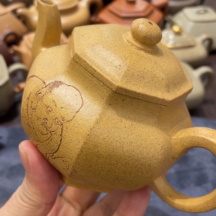 瓦***乐紫砂茶壶八方宫灯黄金段